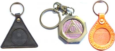 Recovery Medallion Holder Keychains-Key rings-Key fobs