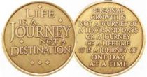 Life Is A Journey Bronze Recovery Coin