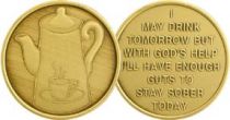 Coffee Pot Bronze AA Coin