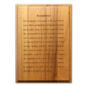 AA Acceptance from Big Book pg 417 Engraved Plaque