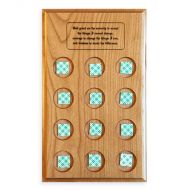 Hardwood 12 Medallion Holder Plaque with Serenity Prayer