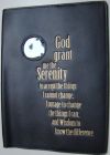 Black or Red Leather AA Big Book Cover with Serenity Prayer and coin holder