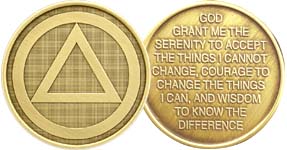 AA symbol bronze AA coin