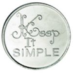 Aluminum Keep It Simple Affirmation Recovery Chip