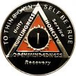 AA Black and Orange with Chrome SOS Anniversary Coin