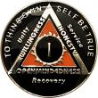 AA Black and Orange with Chrome SOS Anniversary Coin