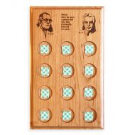 Hardwood 12 Medallion Holder Plaque with Bill and Bob