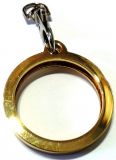 Top Slot "Capped" Coin Holder Metal Key Ring