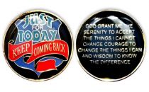 Just for Today-Keep Coming Back Shield of Protection Recovery Coin