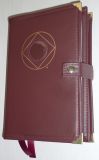 NA Genuine Leather Deluxe Double Book Cover- Black or Burgundy