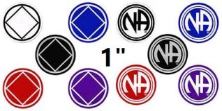 NA Round Stickers- Choice of 2 styles and 2 sizes