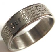 Stainless Steel Lords Prayer Ring