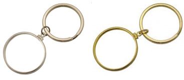 Gold Filled or Sterling Silver Bezel Key Ring