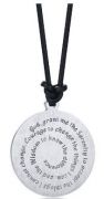 Serenity Prayer Spiral Pendant Necklace