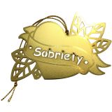 Engraved Metal Sobriety Tattoo Style Ornament