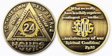 24 Hour Daily Reprieve Sunlight of the Spirit AA Coin