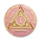 12 Jewel Pink Tri-plated Sunlight of the Spirit AA Coin