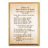 St Francis Prayer Engraved Plaque